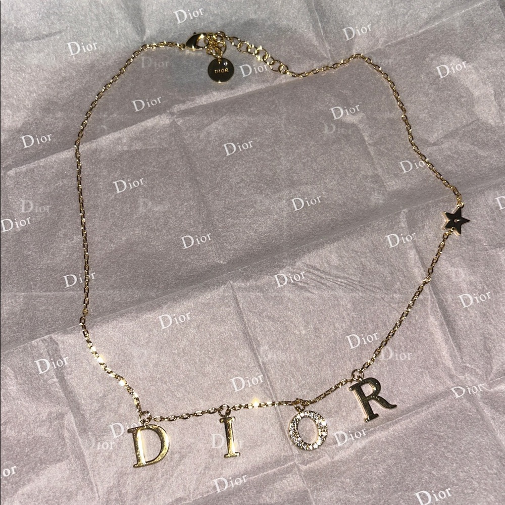 Dio(r)evolution Gold and Crystal Necklace